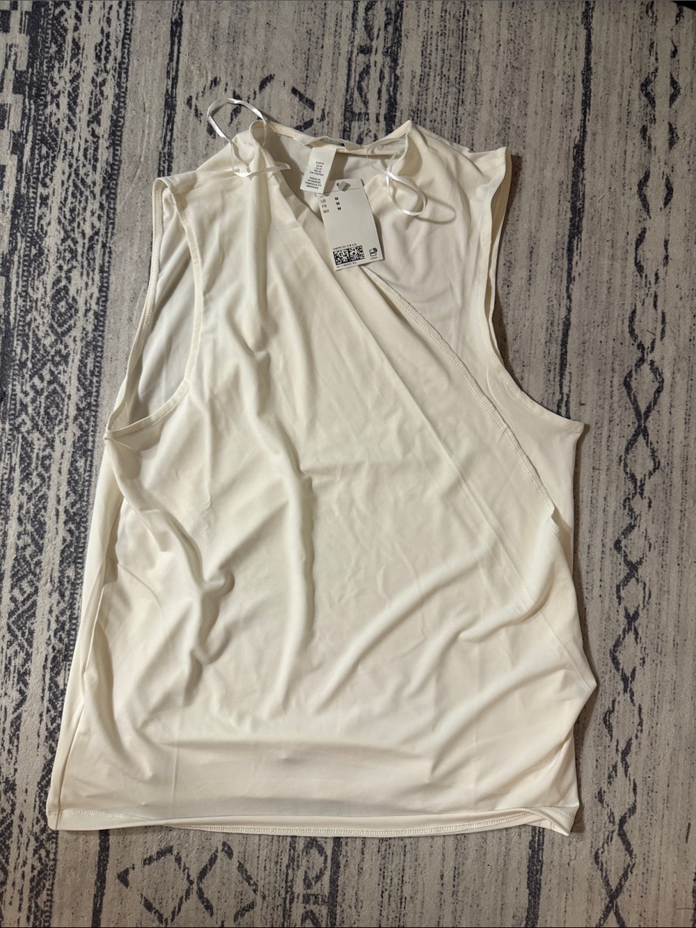 H&M Off-White Wrap-Style Sleeveless Tank Top